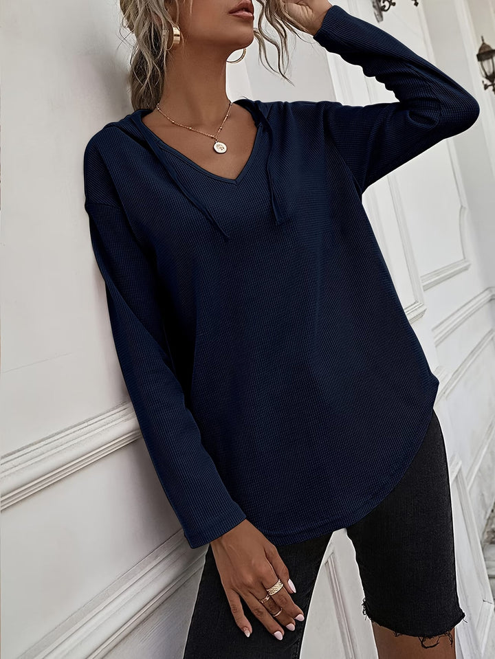 Seonie - Manches Longues Sweat À Capuche À Col en V