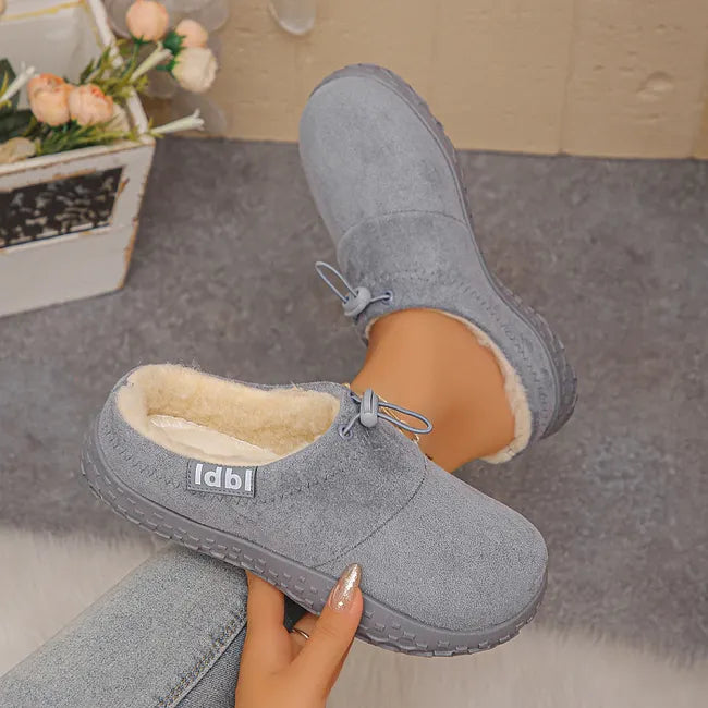 Damilya - Chaussures À Enfiler en Simili Daim Doublées De Polaire Et Dotées D'un Cordon De Serrage