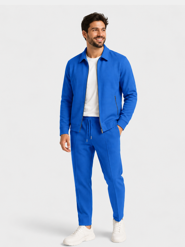 Tobiana - Ensemble Composé D'une Veste Texturée À Fermeture Éclair Et D'un Pantalon À Cordon De Serrage
