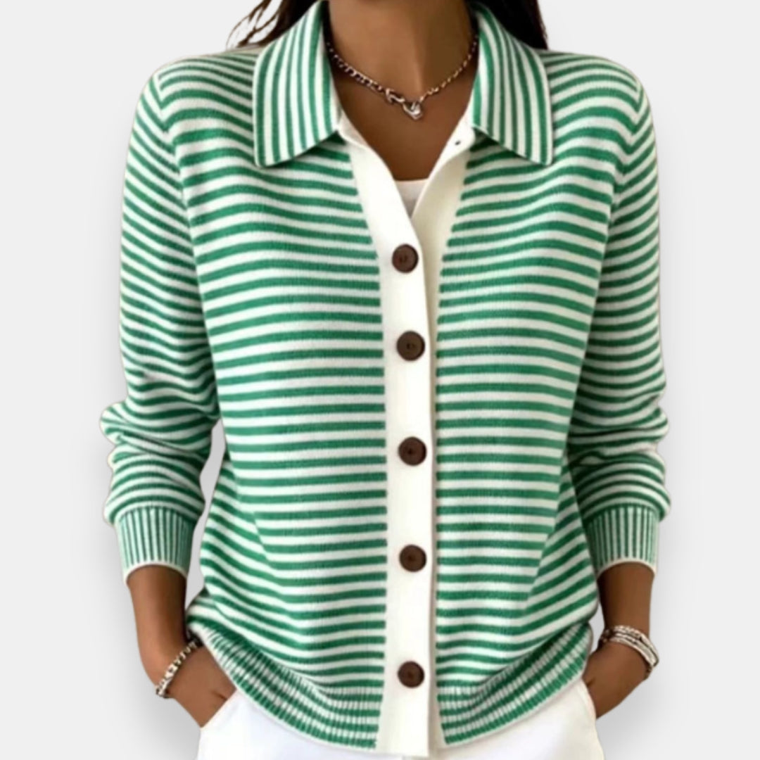 Kerana - Cardigan Rayé À Boutons