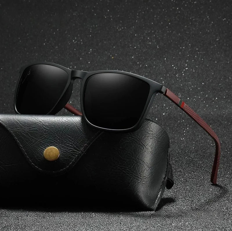 Chatioglow - Lunettes de soleil polarisées à protection UV avec monture carrée