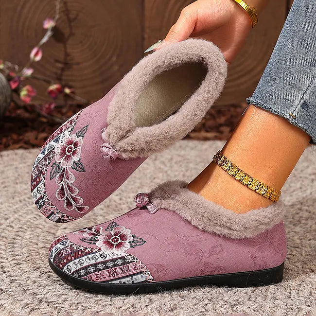 Dannelia - Chaussures Confortables en Fausse Fourrure