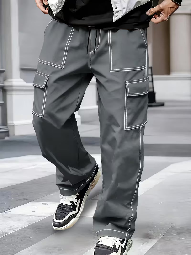 Jamein - Pantalon Cargo Avec Coutures Contrastées