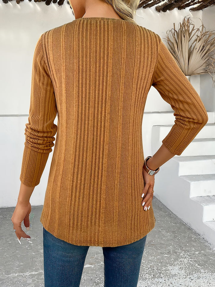 Lizeth - T-Chemise À Col Rond Et Manches Longues