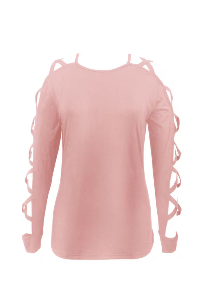 Yoonju - Chemise À Manches Longues Ajourée Avec Manches Entrecroisées