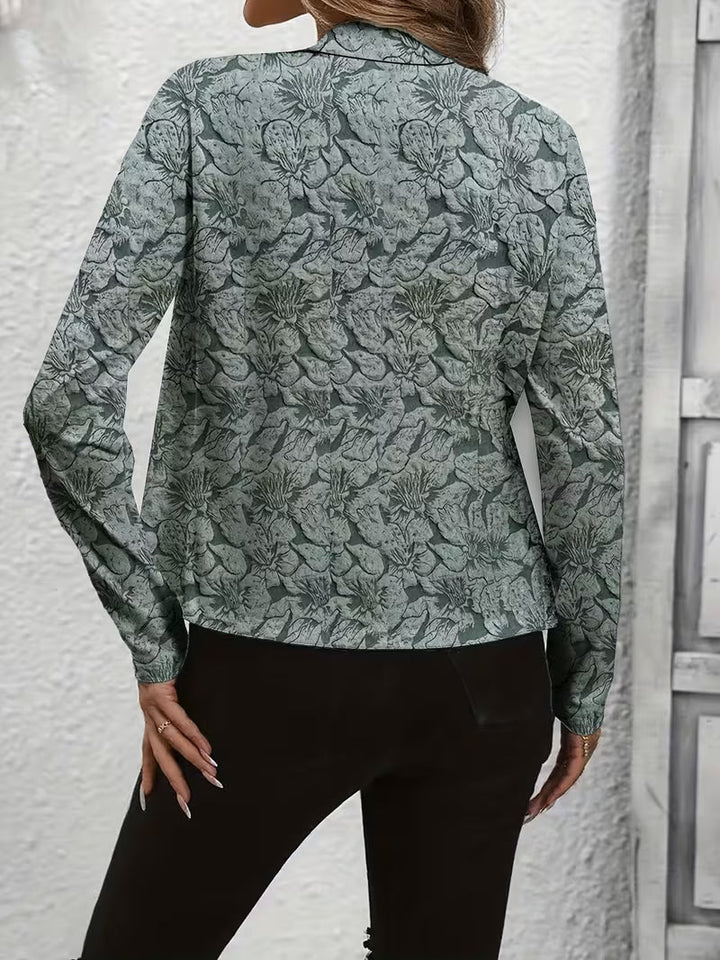 Tifany - Blazer à Manches Longues à Imprimé Floral