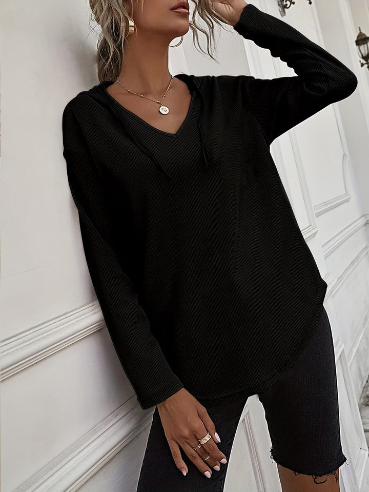 Seonie - Manches Longues Sweat À Capuche À Col en V