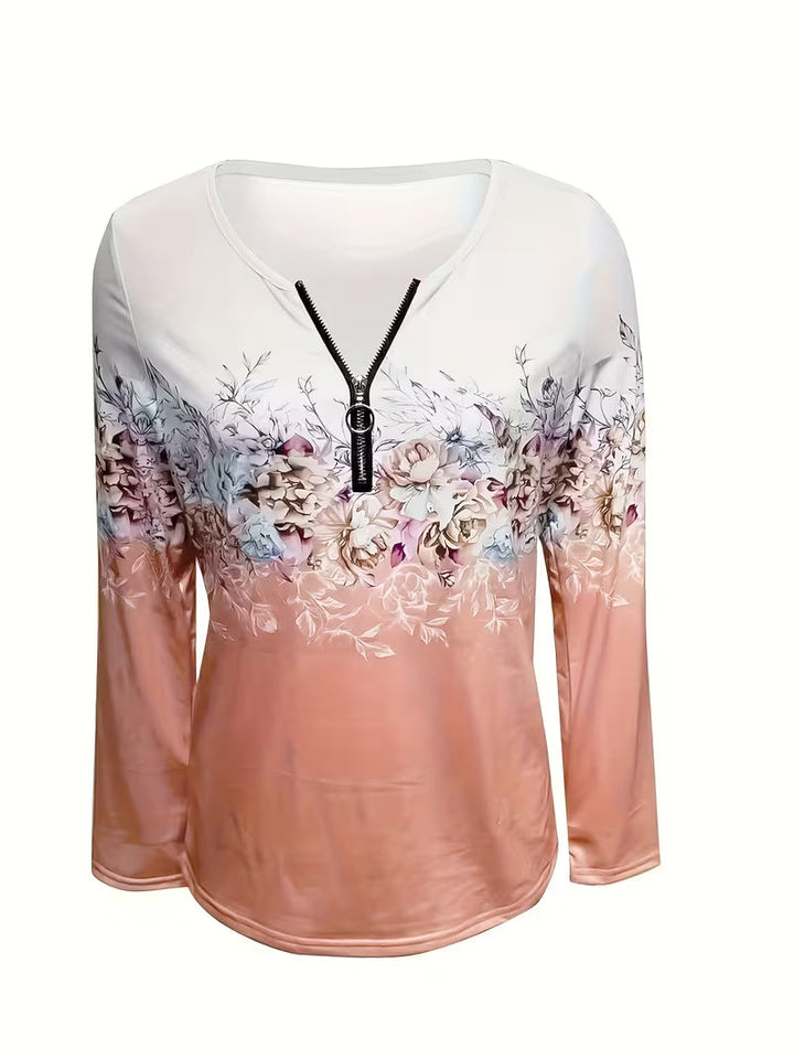 Tishna - Haut À Imprimé Floral Graphique Élégant