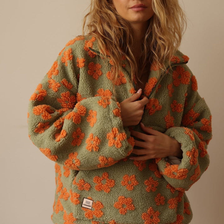 Yzella - Pull en Polaire À Imprimé Floral