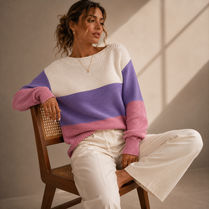 Nirelia - Pull en Maille Oversize Élégant