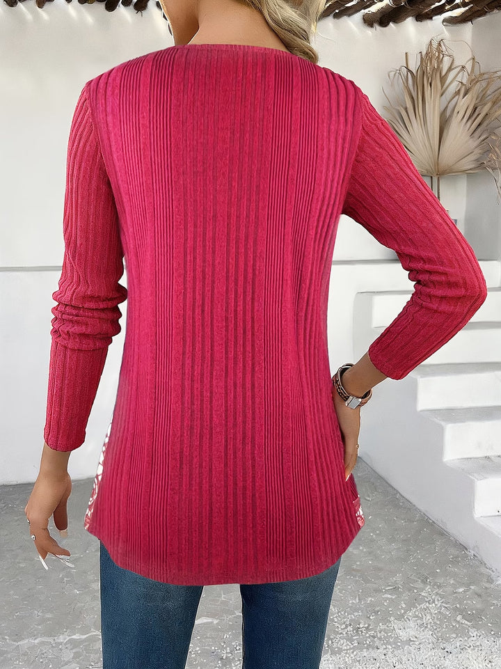 Lizeth - T-Chemise À Col Rond Et Manches Longues