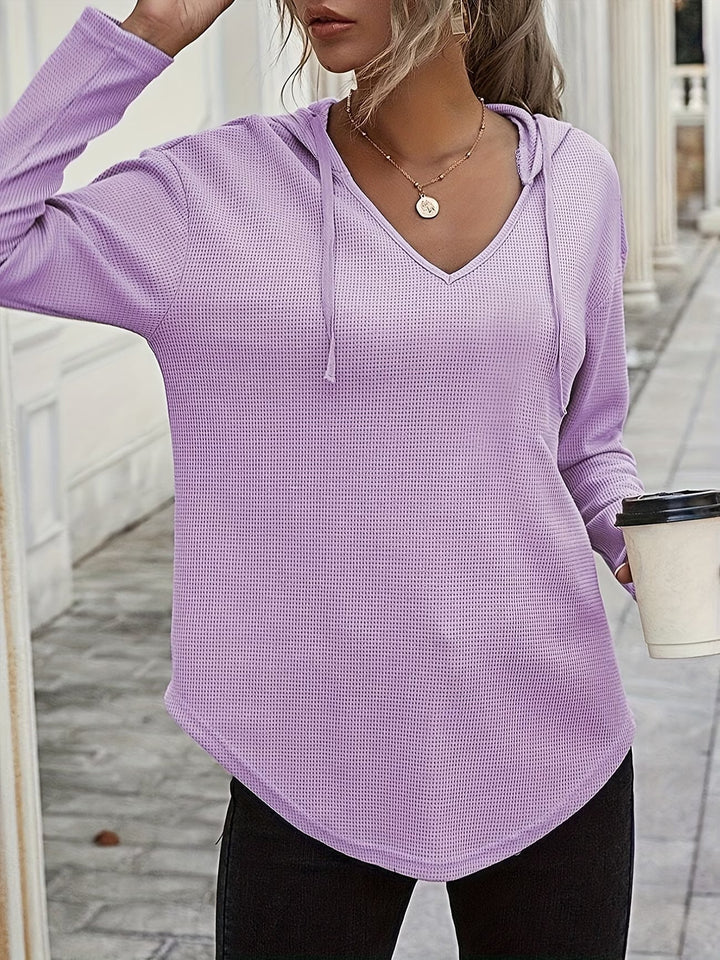 Seonie - Manches Longues Sweat À Capuche À Col en V