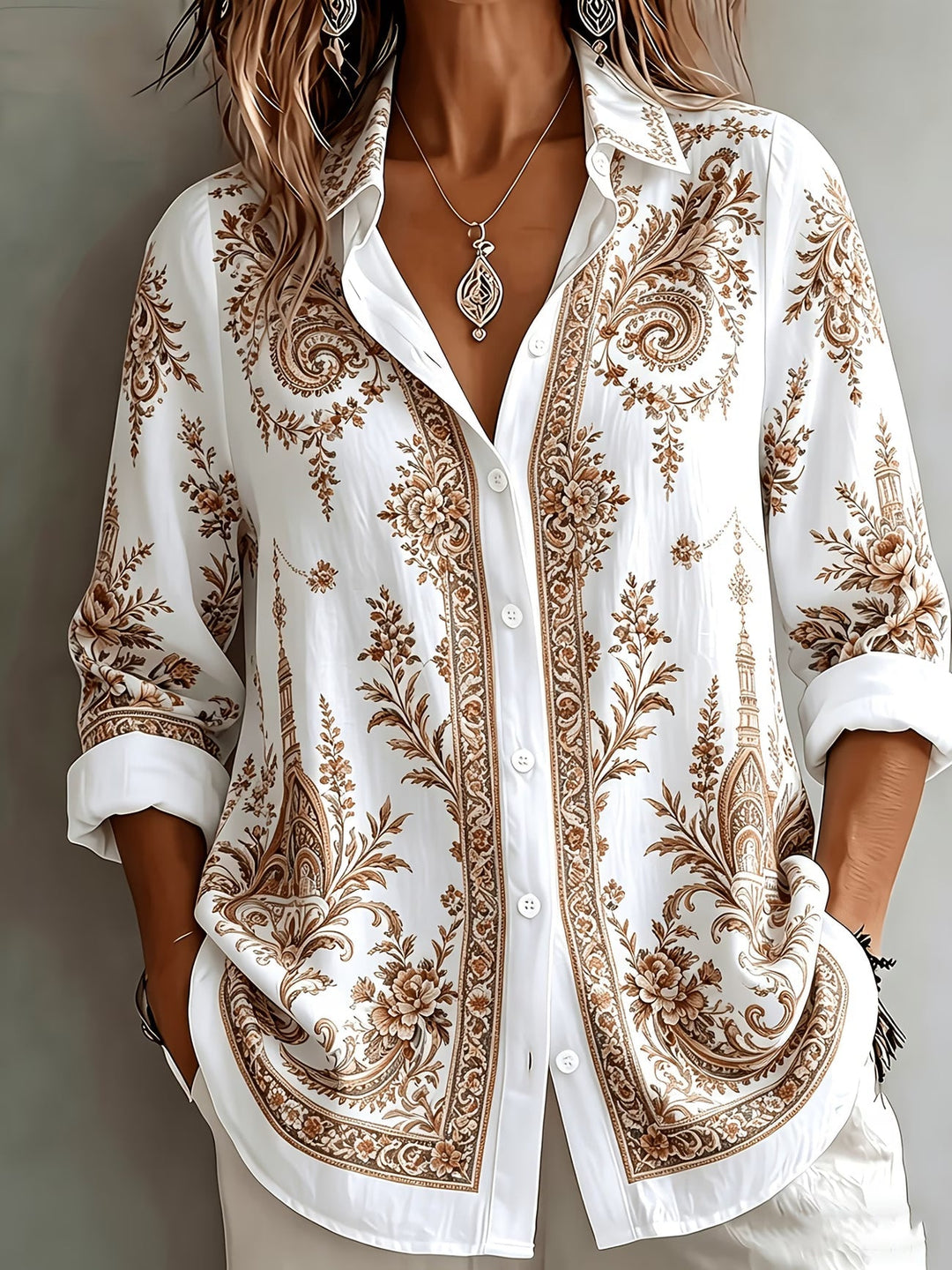 Aldana - Chemise À Manches Longues Boutonnée