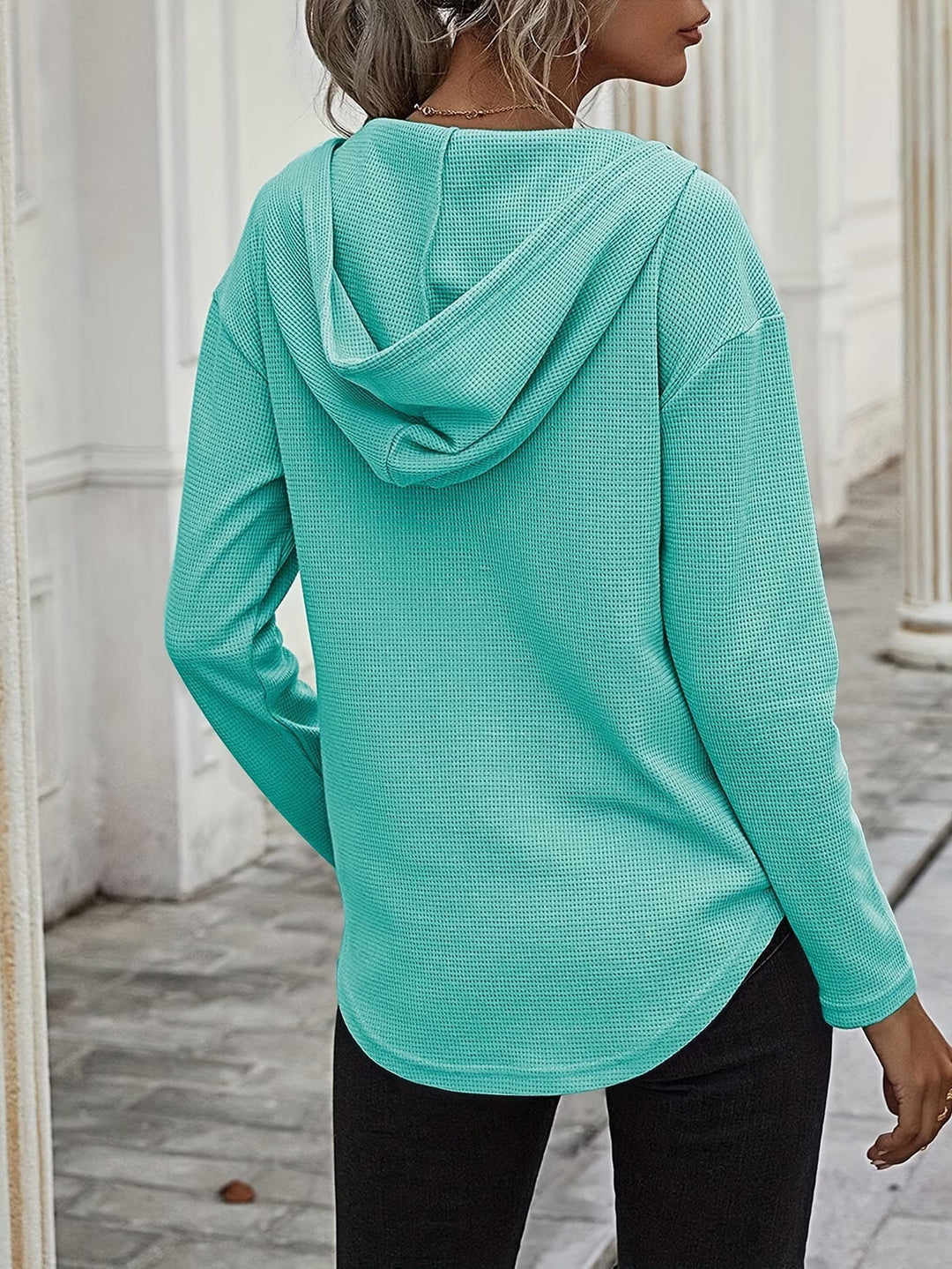 Seonie - Manches Longues Sweat À Capuche À Col en V