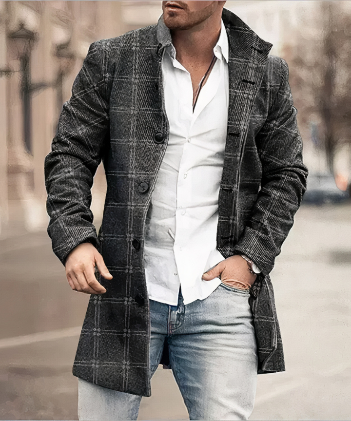 Evans - Tranchée Manteau Classique À Boutons Sur Le Devant
