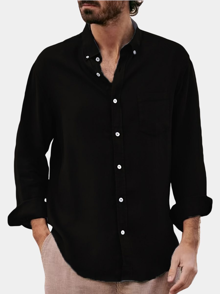 Deshawn - Chemise Classique À Manches Retroussées