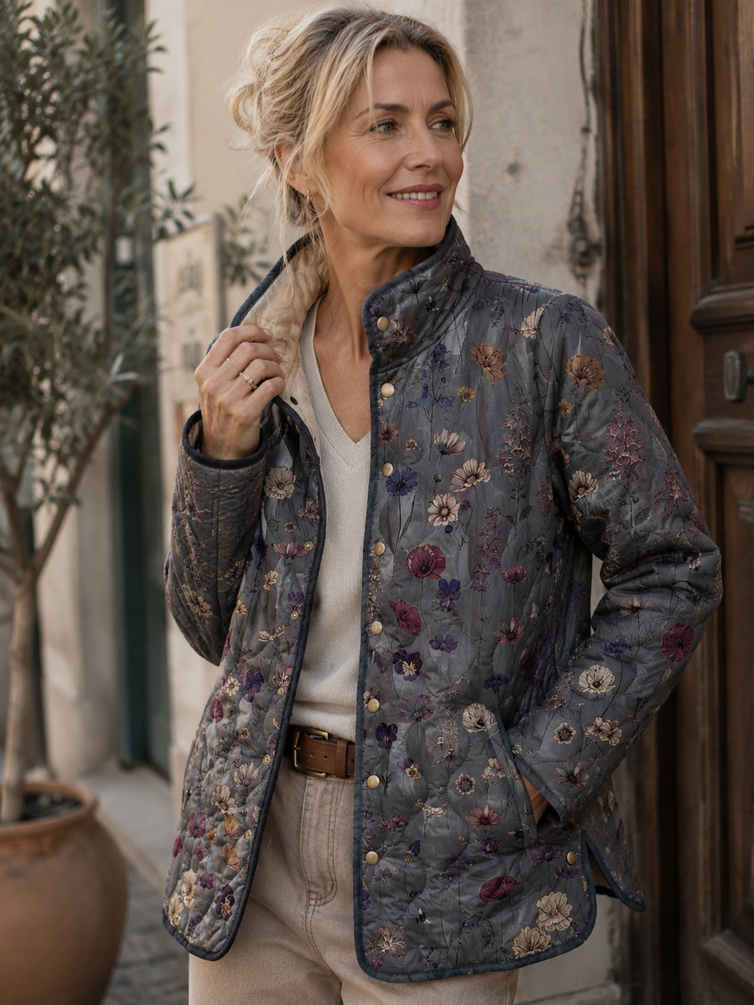 Kizil - Manteau Matelassé À Imprimé Floral
