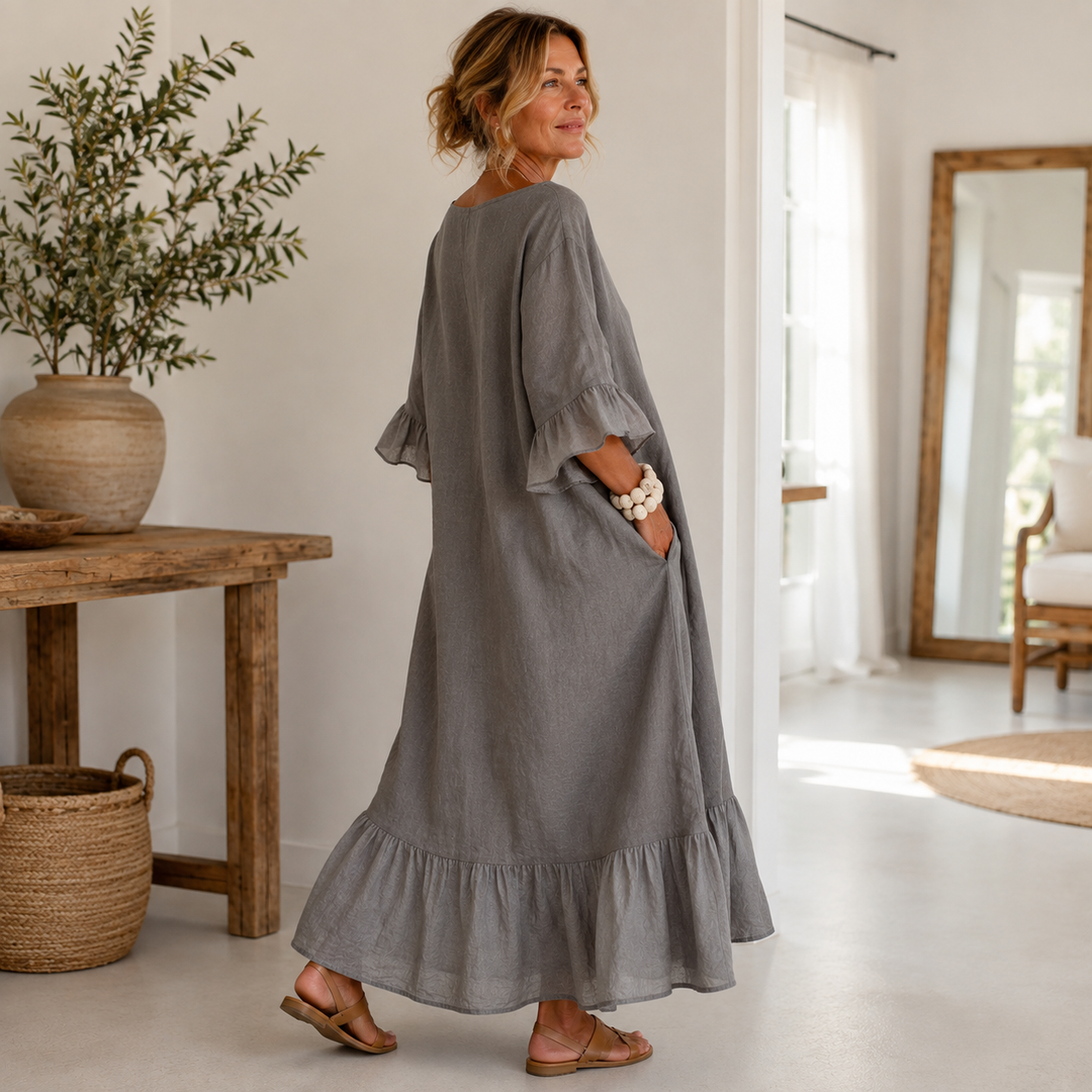 Hannele - Robe Décontractée À Volants Avec Poche