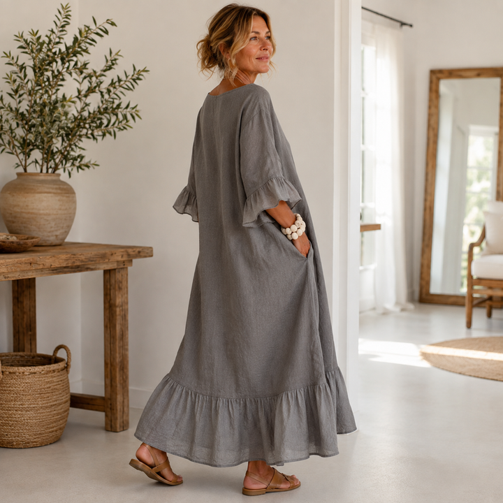 Hannele - Robe Décontractée À Volants Avec Poche