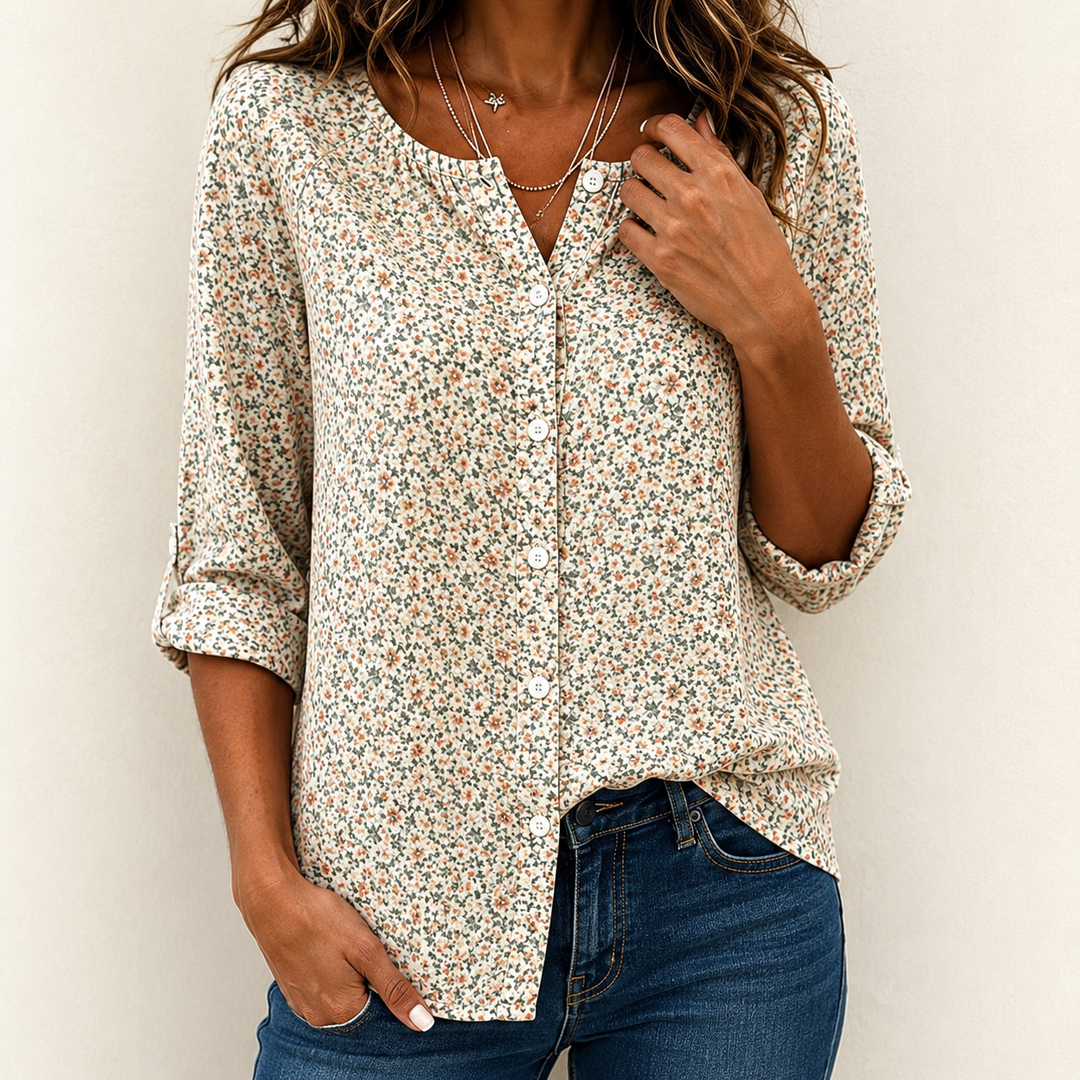 Sumali - Chemise À Imprimé Floral Vintage