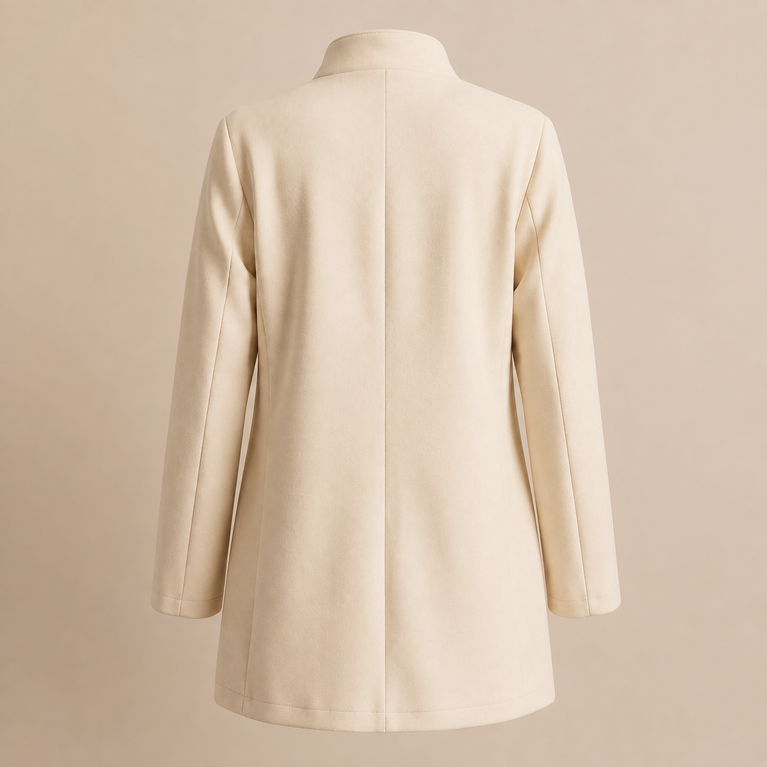 Liselotte - Manteau Long à Boutonnage Sur le Devant Sans col