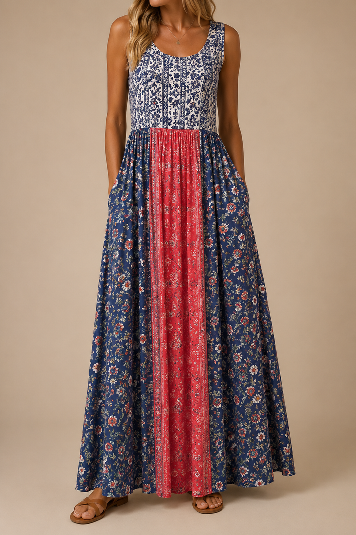 Raqual - Robe Longue à Imprimé Floral Avec Poches