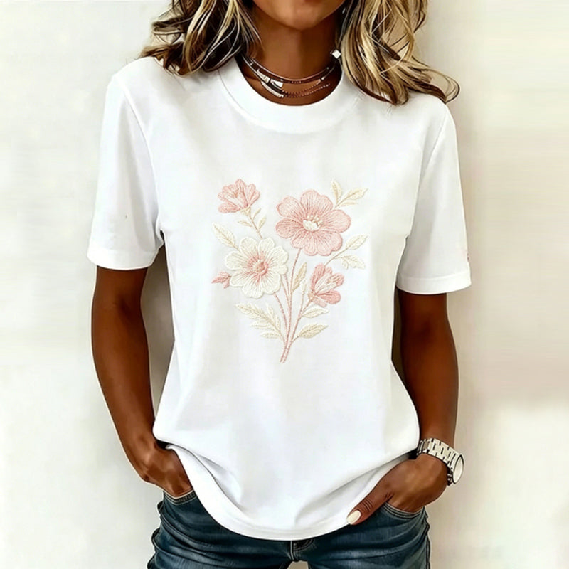 Wilina - T-Chemise Décontracté à Imprimé Floral