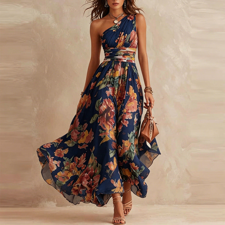 Lesena - Robe Longue Élégante À Motifs Floraux