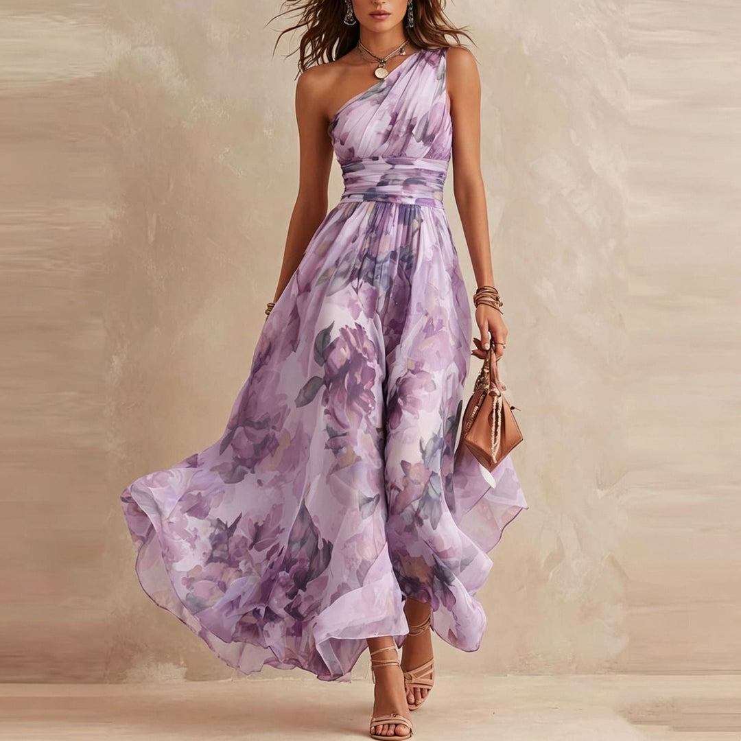 Lesena - Robe Longue Élégante À Motifs Floraux