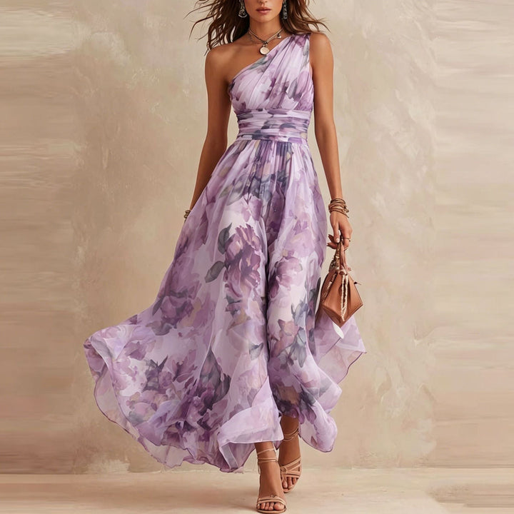 Lesena - Robe Longue Élégante À Motifs Floraux