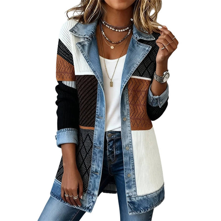 Cendall - Cardigan Tendance en Jean