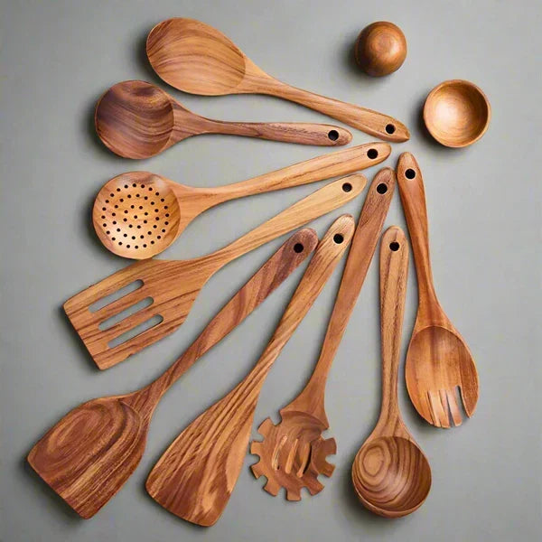 TeakCraft - Set De Cuisine en Teck