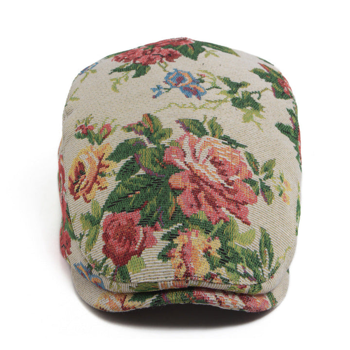 Sekou - Casquette Plate Tissée À Motif Floral