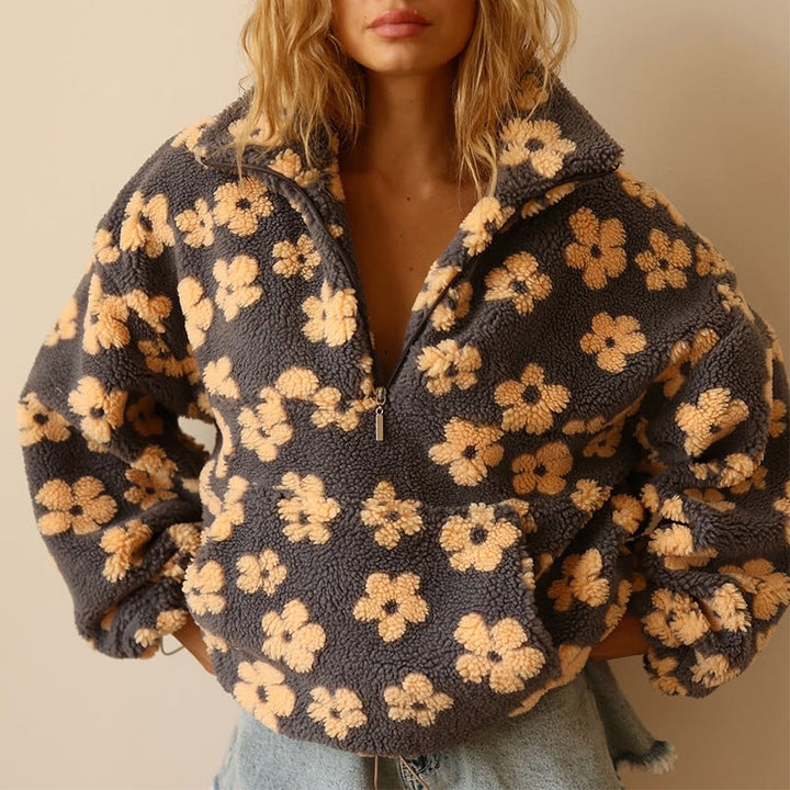 Yzella - Pull en Polaire À Imprimé Floral