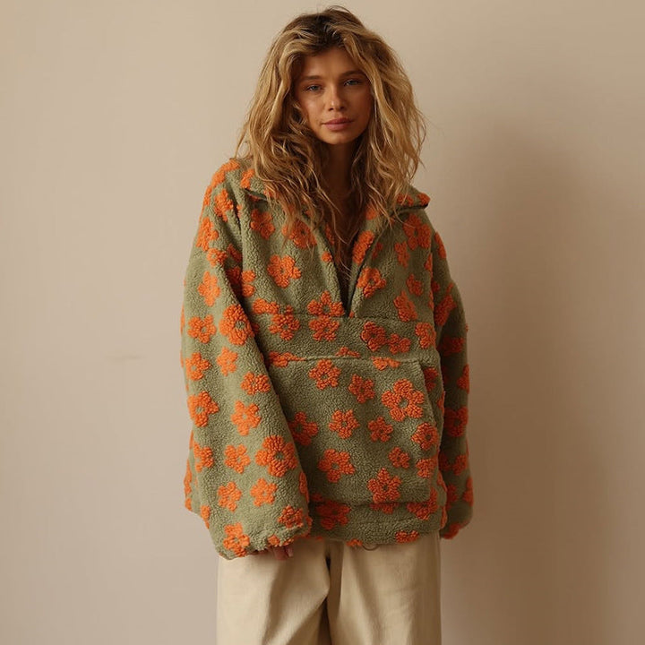 Yzella - Pull en Polaire À Imprimé Floral
