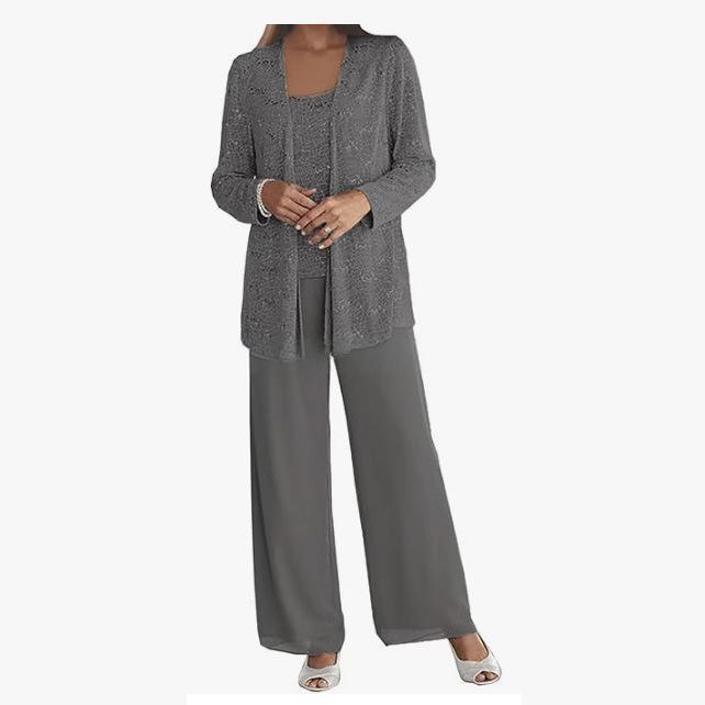 Gimena - Ensemble Cardigan Et Pantalon À Paillettes