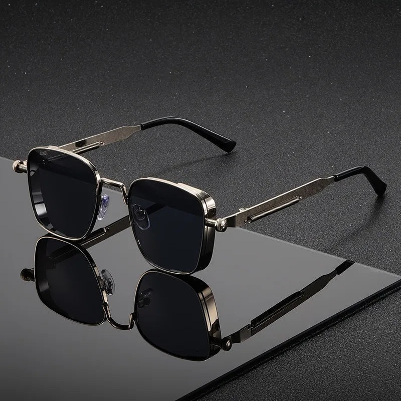 Modernglare - Lunettes De Soleil Carrées De Style Steampunk