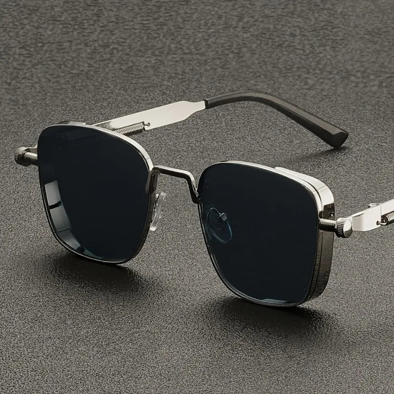 Modernglare - Lunettes De Soleil Carrées De Style Steampunk