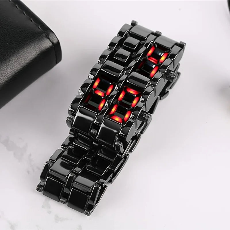 Veltrix - Montre À Affichage Numérique en Acier Inoxydable