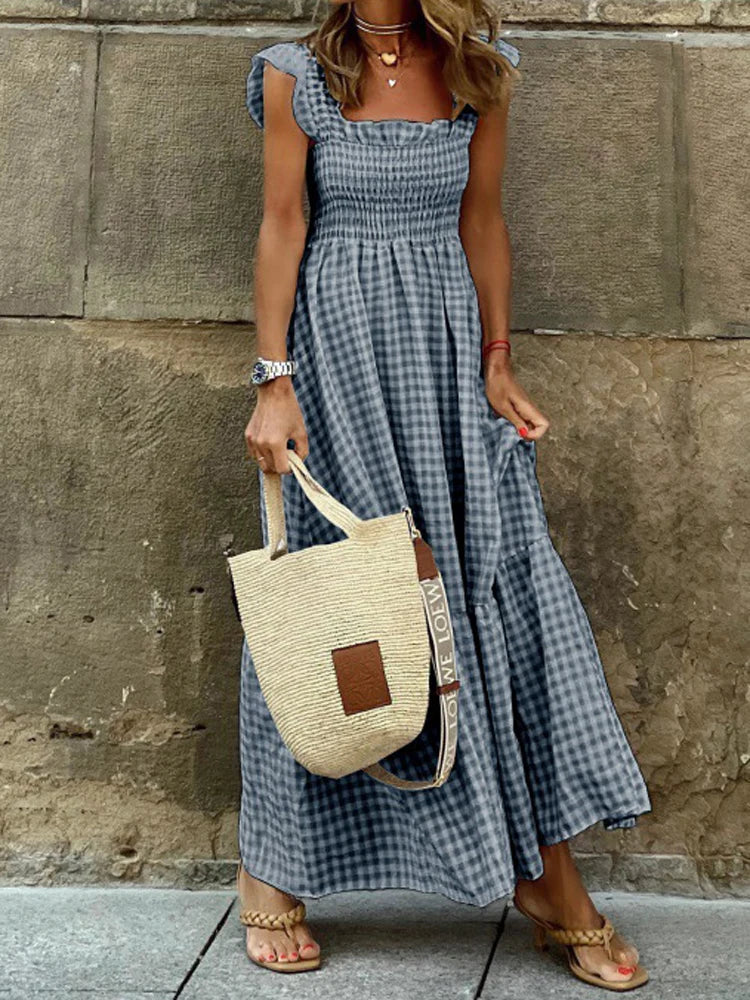 Jayne - Robe Longue Sans Manches À Encolure Carrée