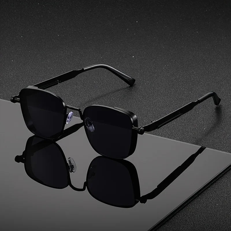 Modernglare - Lunettes De Soleil Carrées De Style Steampunk