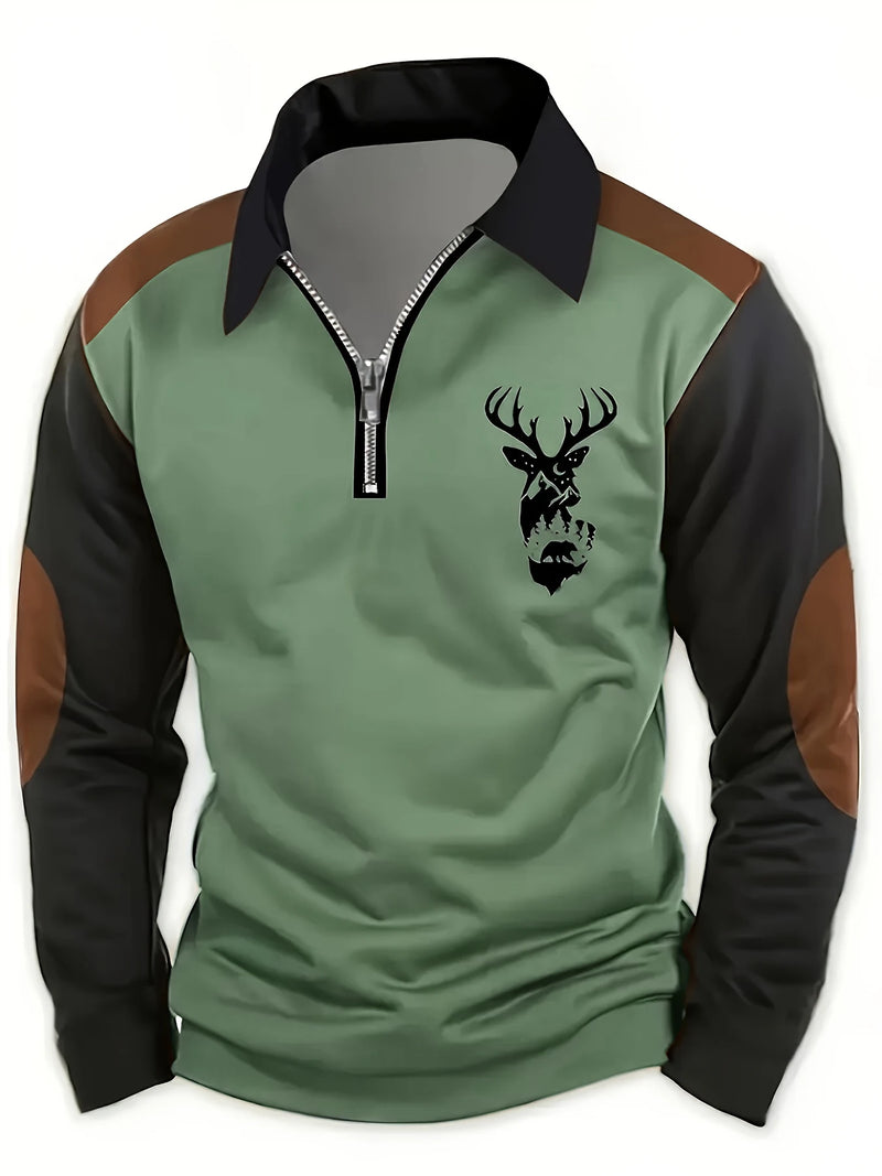 Lymann - T-chemise À Manches Longues Avec Motif De Cerf
