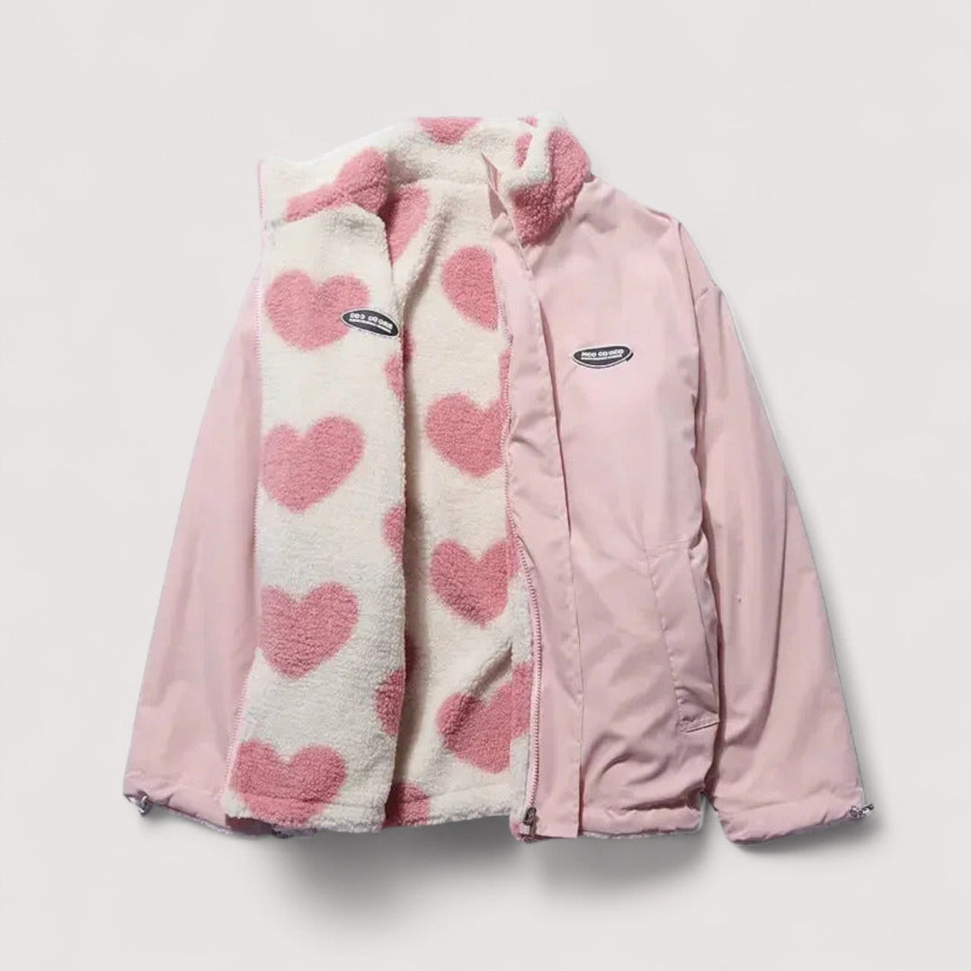 Gerina - Veste Réversible À Imprimé Cœurs