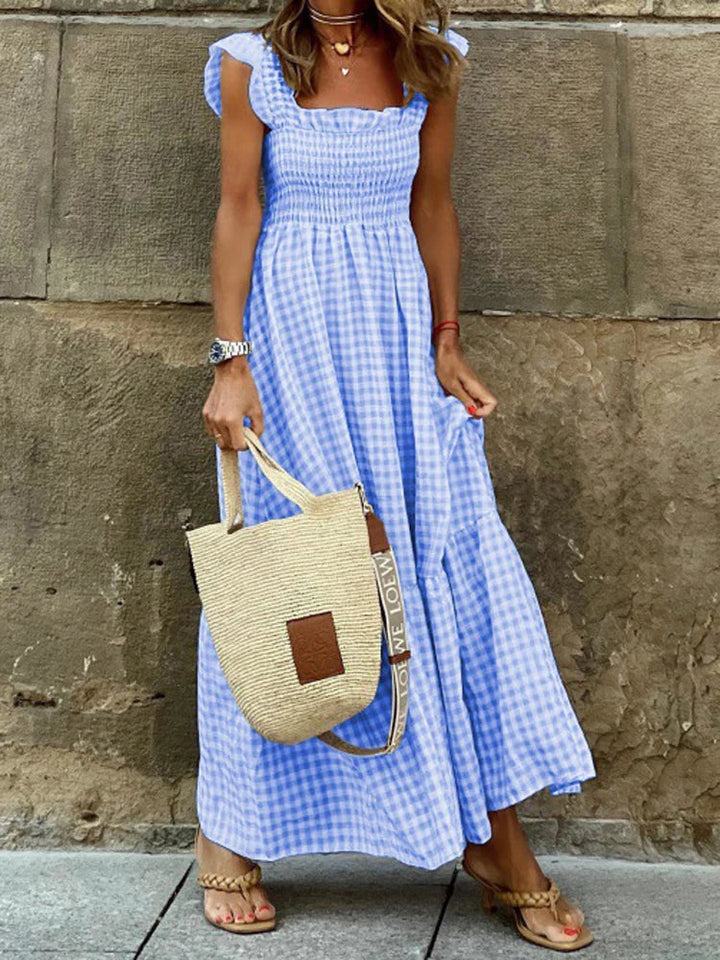 Jayne - Robe Longue Sans Manches À Encolure Carrée