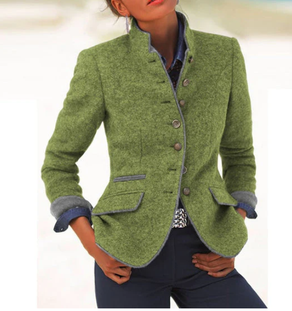 Nysha - Blazer à Col Montant Heritage
