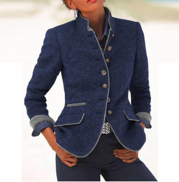 Nysha - Blazer à Col Montant Heritage
