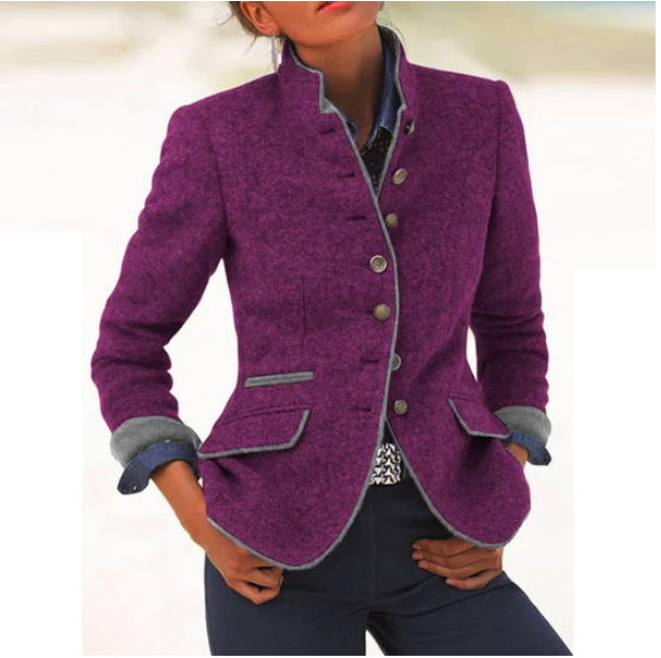 Nysha - Blazer à Col Montant Heritage