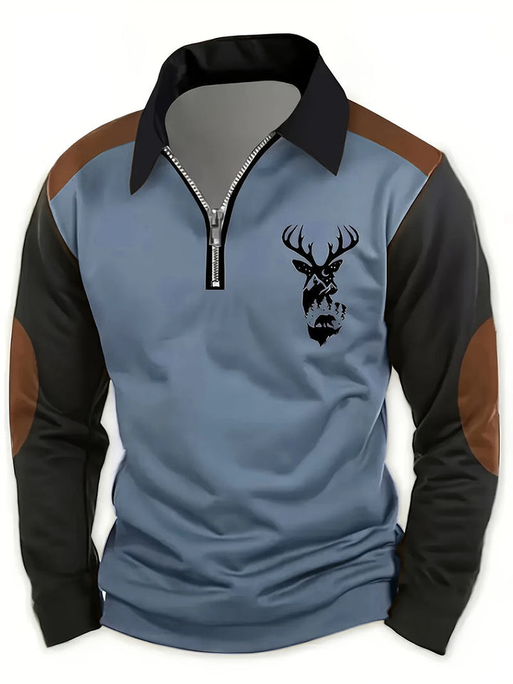Lymann - T-chemise À Manches Longues Avec Motif De Cerf