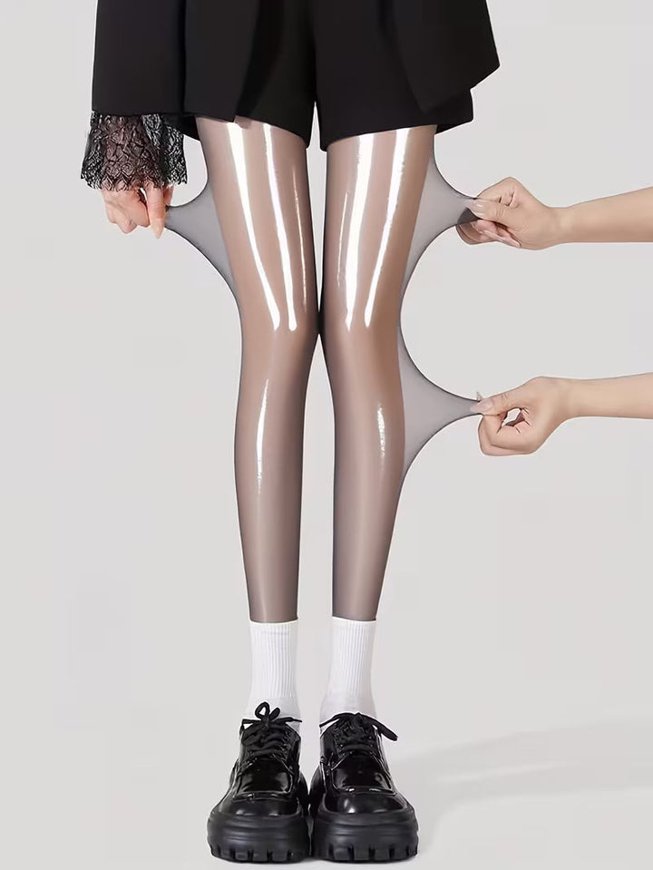 Bekah - Collants Extensibles Brillants Avec Pied