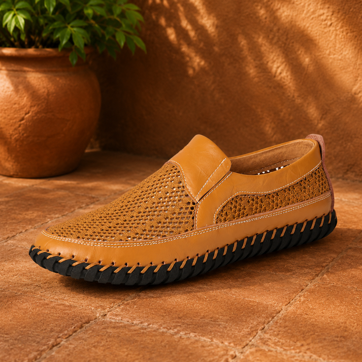 Joerg - Mocassins Sans Lacets en Cuir et Maille